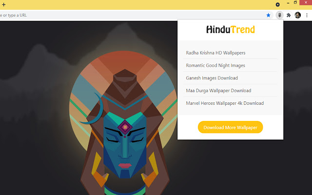 Lord Shiva Chrome New Tab Background  from Chrome web store to be run with OffiDocs Chromium online