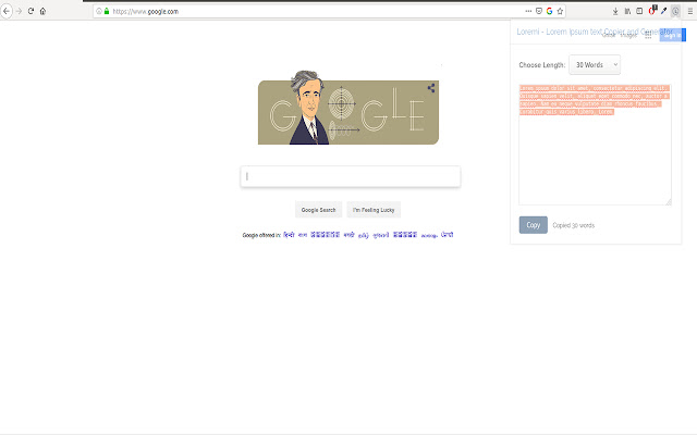 Loremi  from Chrome web store to be run with OffiDocs Chromium online
