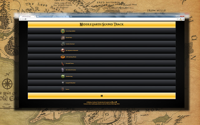 LOTR Sound Track  from Chrome web store to be run with OffiDocs Chromium online