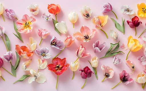Lots of brilliant flowers  from Chrome web store to be run with OffiDocs Chromium online