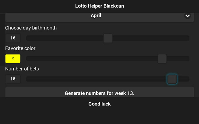Lotto Helper Blackcan  from Chrome web store to be run with OffiDocs Chromium online