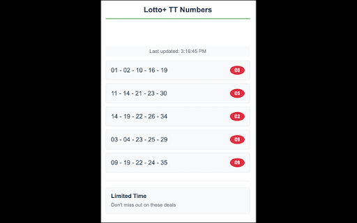 Lotto+ TT Generator  from Chrome web store to be run with OffiDocs Chromium online