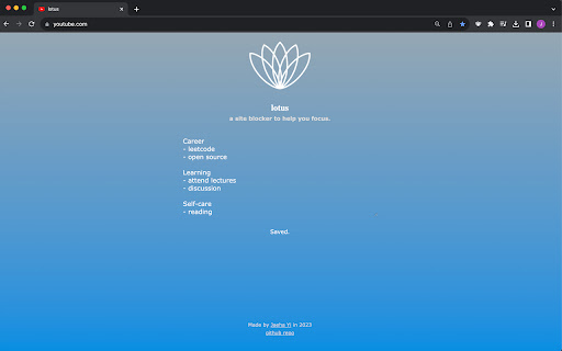Lotus Site Blocker from Chrome web store to be run with OffiDocs Chromium online Lotus Site Blocker from Chrome web store to be run with OffiDocs Chromium online