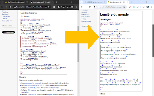 Louange Facile  from Chrome web store to be run with OffiDocs Chromium online