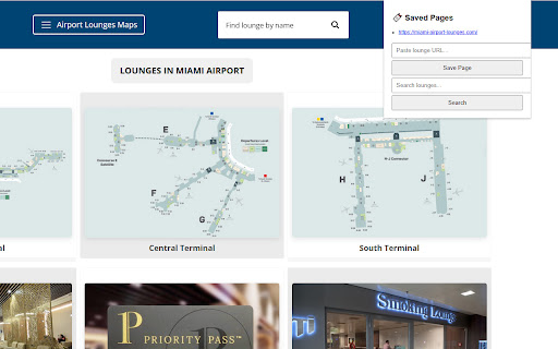 Lounges Miami Airport  from Chrome web store to be run with OffiDocs Chromium online