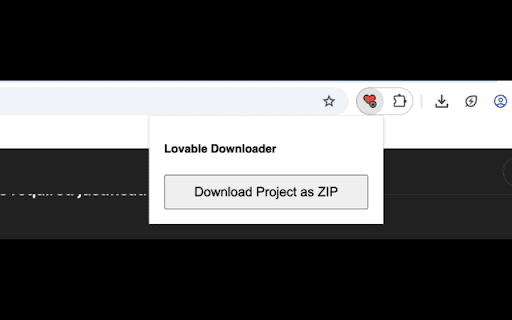 Lovable.dev Code Exporter – One‑Click Project Download  from Chrome web store to be run with OffiDocs Chromium online