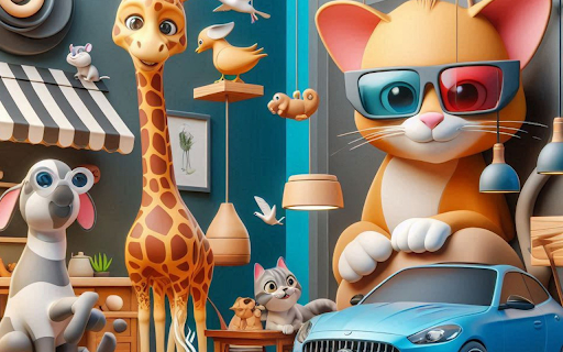 Lovely animals  from Chrome web store to be run with OffiDocs Chromium online
