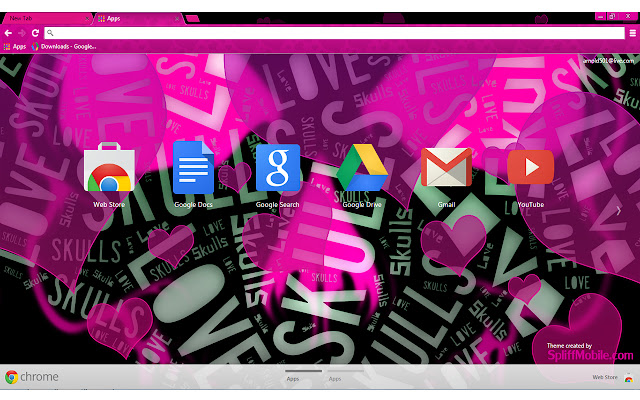 Love Skulls Pink  from Chrome web store to be run with OffiDocs Chromium online