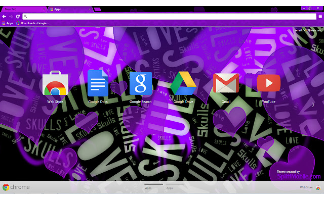 Love Skulls Purple  from Chrome web store to be run with OffiDocs Chromium online