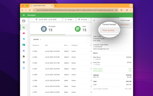 LoyPrint Loyverse Extension  from Chrome web store to be run with OffiDocs Chromium online