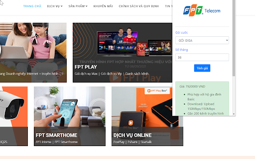 Lắp Mạng Internet FPT  from Chrome web store to be run with OffiDocs Chromium online
