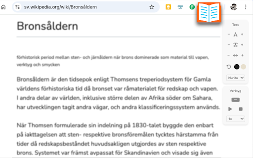 Läsvy  from Chrome web store to be run with OffiDocs Chromium online