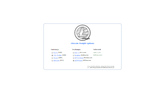 LTC Insight  from Chrome web store to be run with OffiDocs Chromium online