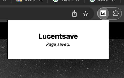 Lucentsave  from Chrome web store to be run with OffiDocs Chromium online