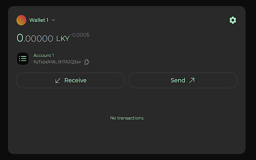 LuckyCoin Wallet  from Chrome web store to be run with OffiDocs Chromium online