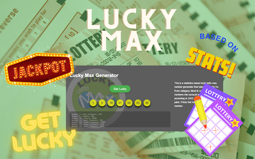 Lucky LottoMax Generator  from Chrome web store to be run with OffiDocs Chromium online