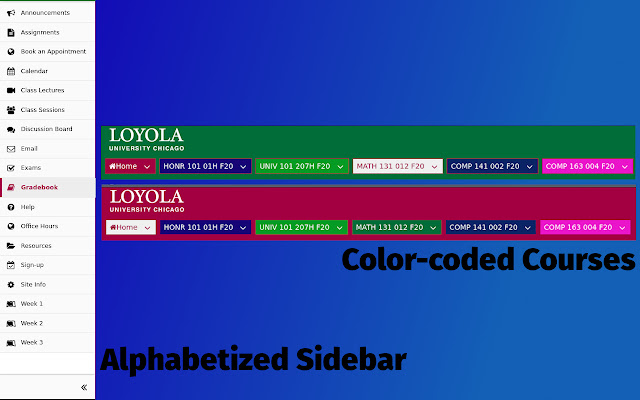 LUCSakaiImprovements  from Chrome web store to be run with OffiDocs Chromium online