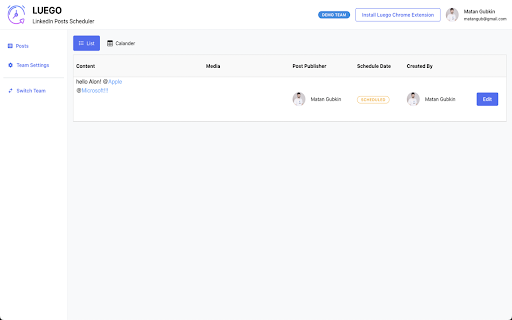 Luego Chrome Extension  from Chrome web store to be run with OffiDocs Chromium online