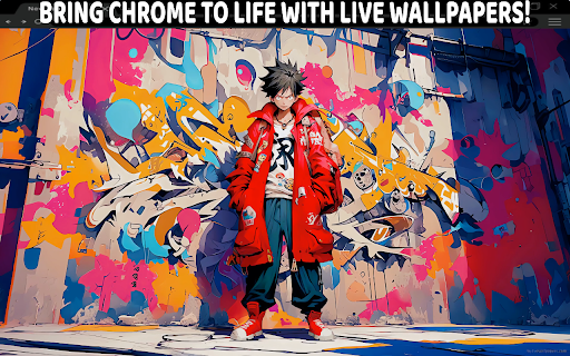 Luffy Graffiti 4K Live Wallpaper New Tab  from Chrome web store to be run with OffiDocs Chromium online