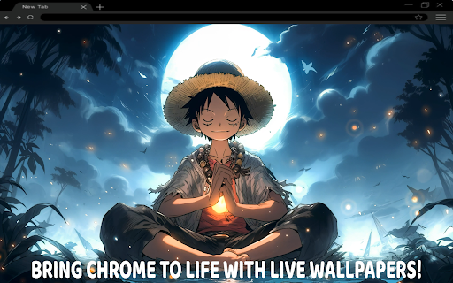 Luffy in The Moonlight Live Wallpaper  from Chrome web store to be run with OffiDocs Chromium online
