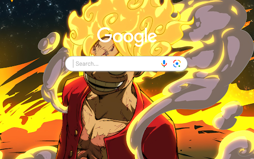 Luffy Sun God Nika Gear 5 One Anime Theme  from Chrome web store to be run with OffiDocs Chromium online