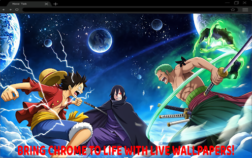 Luffy vs Sasuke vs Zoro Triple Battle Epic Live Wallpaper  from Chrome web store to be run with OffiDocs Chromium online