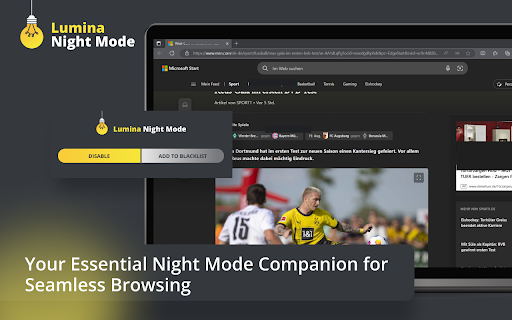Lumina Night Mode  from Chrome web store to be run with OffiDocs Chromium online