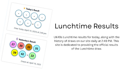 Lunchtime Results Countdown  from Chrome web store to be run with OffiDocs Chromium online