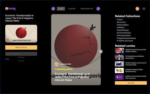 Lurny  from Chrome web store to be run with OffiDocs Chromium online