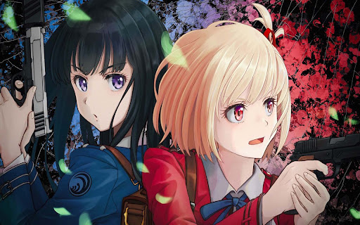 Lycoris Recoil Browser Theme  from Chrome web store to be run with OffiDocs Chromium online