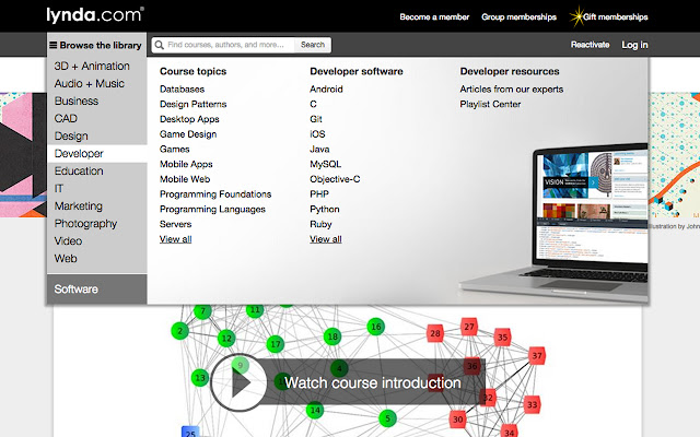 lynda.com จาก Chrome เว็บสโตร์เพื่อใช้งานกับ OffiDocs Chromium ทางออนไลน์