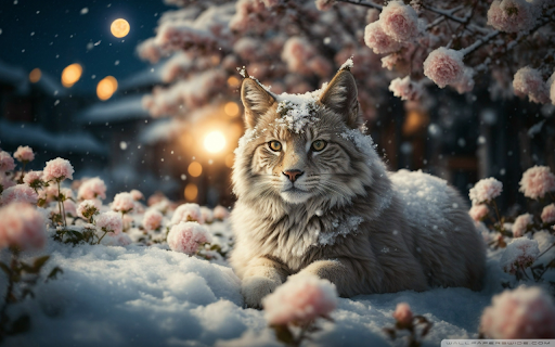 Lynx in Winter Wonderland  from Chrome web store to be run with OffiDocs Chromium online