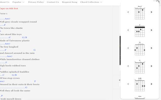 Lyrical Chord Diagram Viewer Extension  from Chrome web store to be run with OffiDocs Chromium online