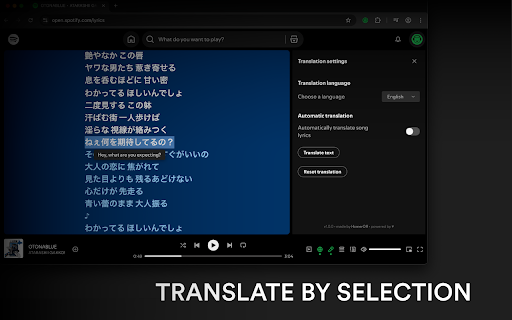 LyriCat – Spotify lyrics translator  from Chrome web store to be run with OffiDocs Chromium online