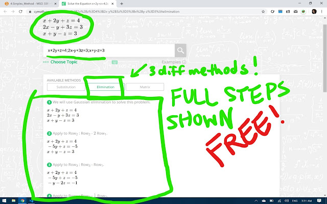 Maf Eqn  from Chrome web store to be run with OffiDocs Chromium online