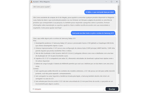 Magazine Luiza  from Chrome web store to be run with OffiDocs Chromium online