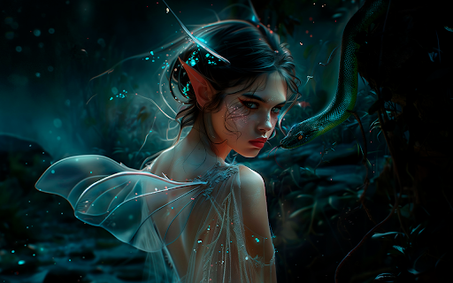 magical fairy with long ears  from Chrome web store to be run with OffiDocs Chromium online