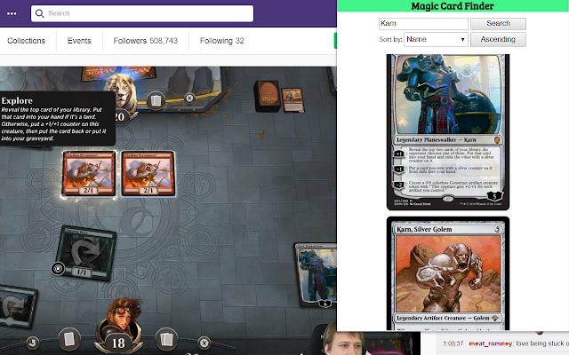Magic Card Finder  from Chrome web store to be run with OffiDocs Chromium online