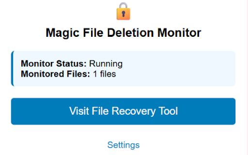 Magic File Deletion Monitor  from Chrome web store to be run with OffiDocs Chromium online