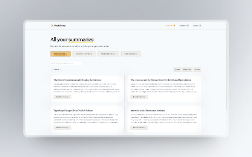 MagicRecap  from Chrome web store to be run with OffiDocs Chromium online