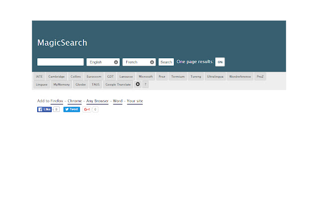 MagicSearch  from Chrome web store to be run with OffiDocs Chromium online