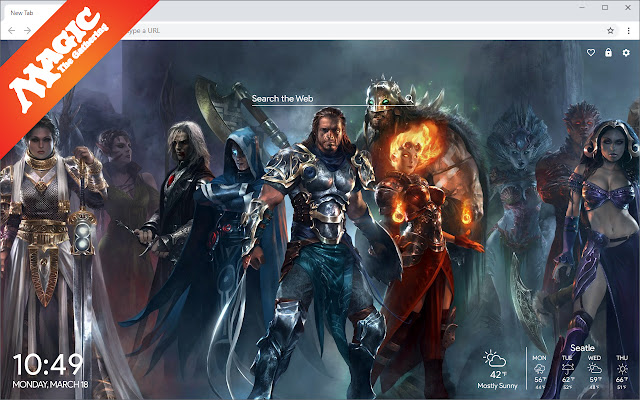 Chrome web mağazasından Magic The Gathering Yeni Sekmesi OffiDocs Chromium çevrimiçi ile çalıştırılacak