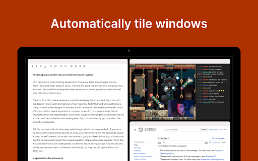 Magnet Automatic window tiling  from Chrome web store to be run with OffiDocs Chromium online
