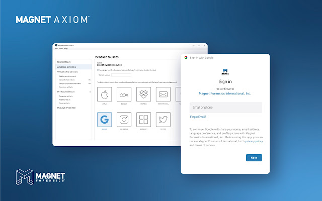 Magnet AXIOM Cloud Authenticator  from Chrome web store to be run with OffiDocs Chromium online