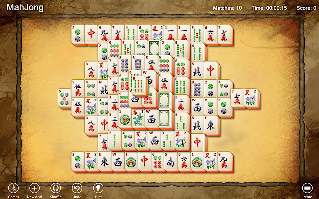 Mahjong  from Chrome web store to be run with OffiDocs Chromium online