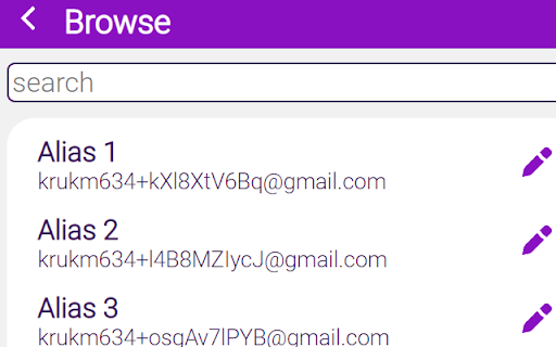 Mail Aliaser  from Chrome web store to be run with OffiDocs Chromium online