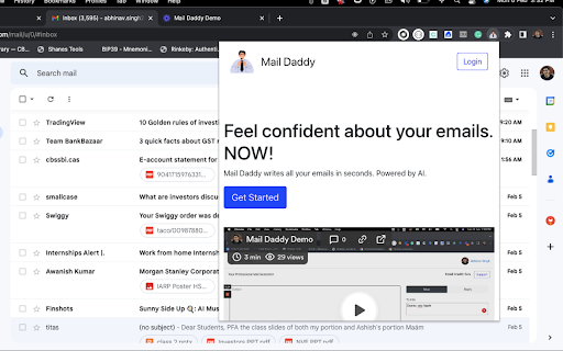 Mail Daddy  from Chrome web store to be run with OffiDocs Chromium online