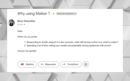 Mailixir  from Chrome web store to be run with OffiDocs Chromium online