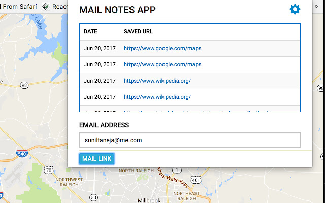 Mail Notes App  from Chrome web store to be run with OffiDocs Chromium online