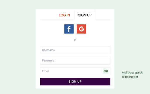 Mailpass Extension  from Chrome web store to be run with OffiDocs Chromium online